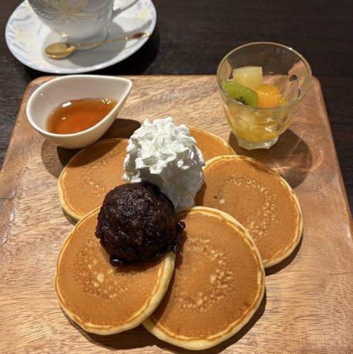 食後デザートパンケーキプレート