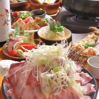 [Choice of 4 types of hot pot] 5,500 yen course! You can also choose Odeko's famous yellowtail shabu for 5,000 yen by using a coupon ♪