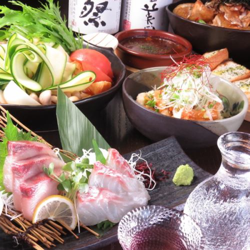 Delicious fish and meat dishes