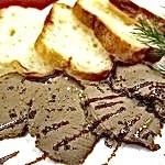 Chicken liver pate with melba toast