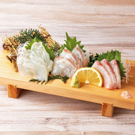 鮮魚の刺身3点盛合せ/真蛸の刺身