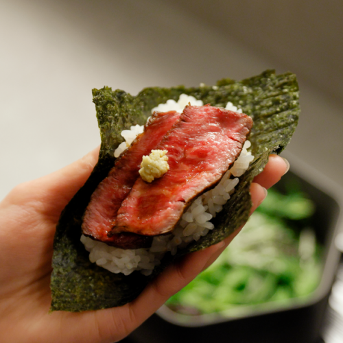 You can also enjoy it as hand-rolled sushi.