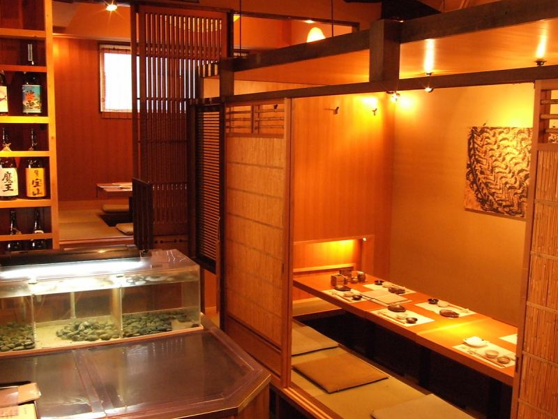 A digging kotatsu-style private room that can seat up to about 16 people.For families, banquets, etc. without worrying about the surroundings.