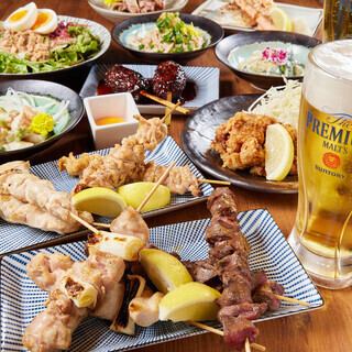 全125品!☆焼鳥・もつ鍋食べ飲み放題コース☆※週末料金あり