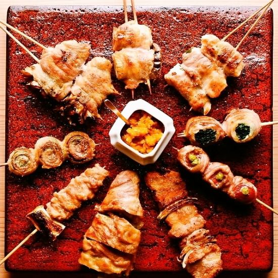 Specially-selected vegetable skewers ◎The taste of the meat and the sweetness of the vegetables are exquisite◎