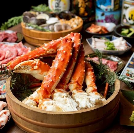 King crab x Japanese Black beef / Shabu-shabu & Sukiyaki / All-you-can-eat sushi! 17,000 yen