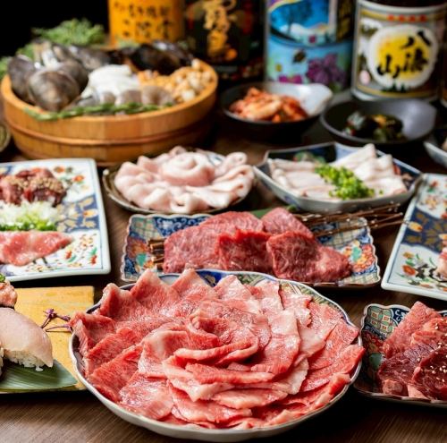◆食べ放題◆黒毛和牛焼肉&贅沢おにぎり食べ放題!ほかにもスピード・土鍋丼・海鮮・お寿司