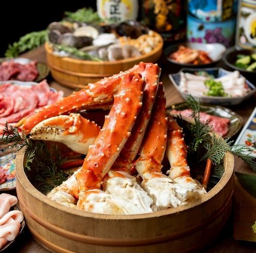 黒毛和牛焼肉×超豪華なタラバガニや本ズワイガニと一緒に