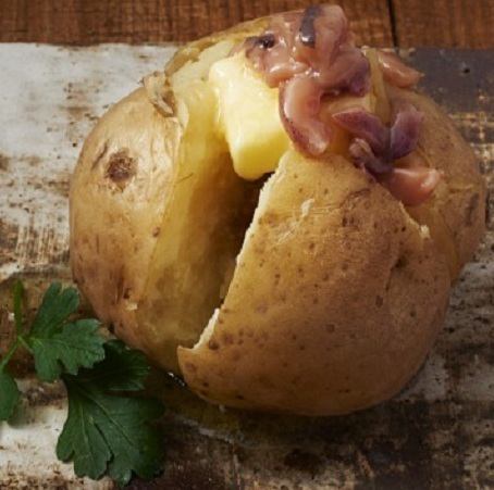 New potatoes with salted butter