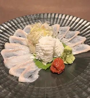 松島産穴子の薄造り・牡丹穴子