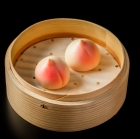 Custard bean paste peach bun