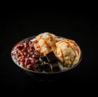 Brown sugar syrup and red bean shaved ice