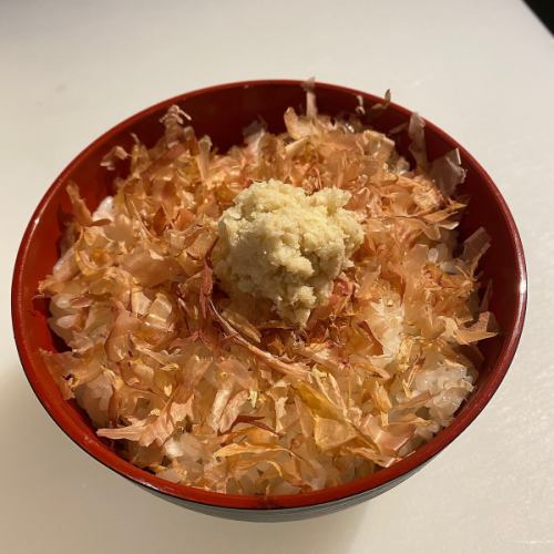 Freshly grated mountain wasabi rice