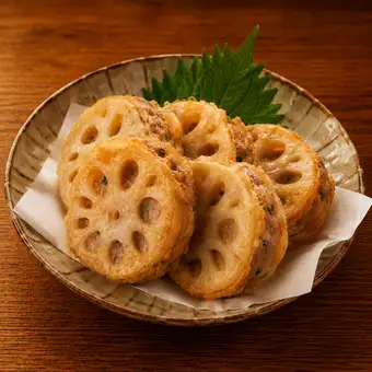 おすすめ! れんこんの挟み揚げ