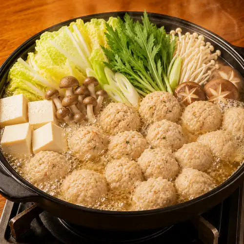 『コラーゲンたっぷりの鶏つくね鍋』