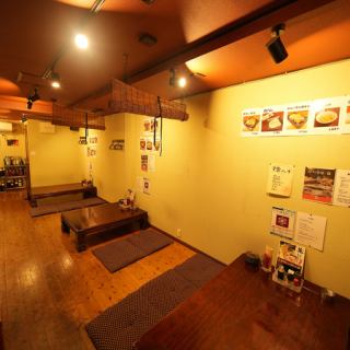 当店は座敷をご用意！仕切りで周りを気にせず楽しむことも可能！
