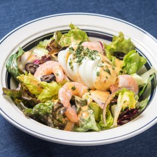 shrimp egg cobb salad