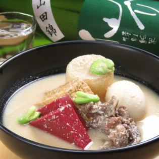 Specialty! Assortment of 5 types of “white oden” made with sake lees from the Kobe Sea