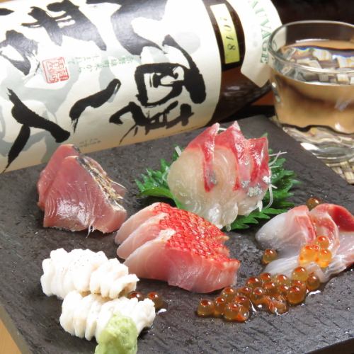 Carefully selected fresh fish, grilled and sashimi