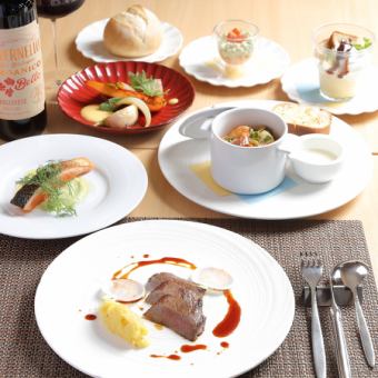 【贅沢なフレンチディナーコース】 ～至福の7品～ 6,000円（税込）