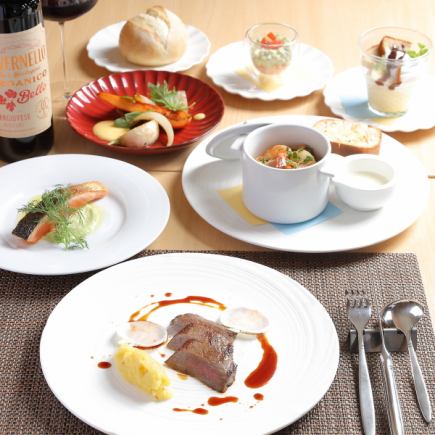 【贅沢なフレンチディナーコース】 ～至福の7品～ 6,000円（税込）
