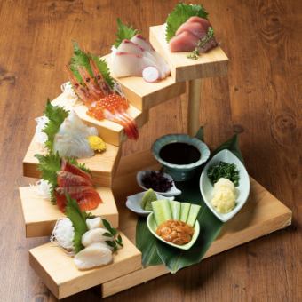 7 types of luxurious sashimi platter