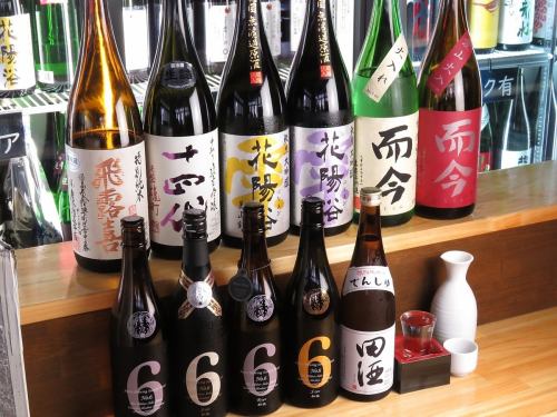 Local sake from all over the country! We have a large selection of Japanese sake ♪ You can order from half a cup!