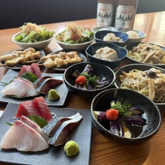 【9，10月限定】秋の味覚で満腹コース☆ビール付き飲み放題！￥6000→￥5500