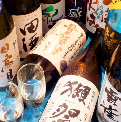 純米酒の種類が豊富ないまだ屋。地鶏とぴったり合う！