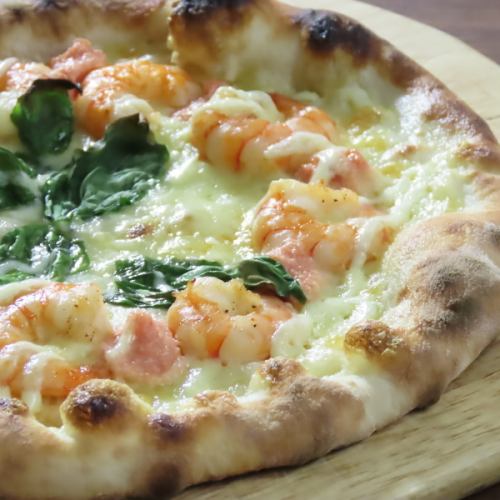 Shrimp and Mentaiko Mayonnaise Pizza