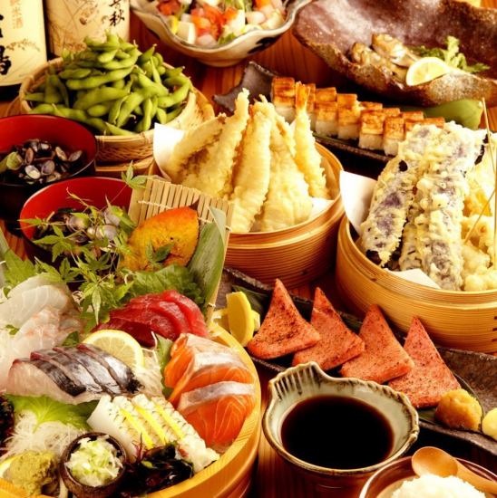 Enjoy delicious tempura and fresh seafood in Kitashinchi! Private rooms available ◎
