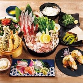 【120분 음료 무제한】 구운 턱 국물의 닭과 돼지의 아이 모듬 유자 미조레 냄비 코스