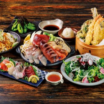 [120-minute all-you-can-drink included] Grilled sea bream and seafood course