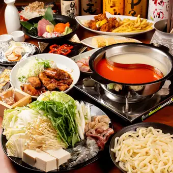 【2時間飲み放題付】贅沢な海鮮二色鍋を堪能～２色鍋5000円コース～
