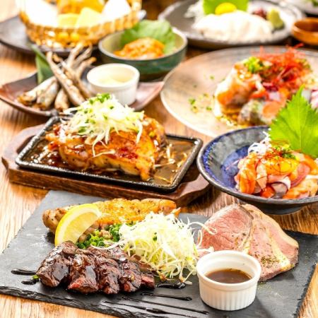 【満喫コース】鮮魚の2種盛りに贅沢逸品料理を堪能!! !2時間飲み放題付 8品 4000円!! 宴会に◎