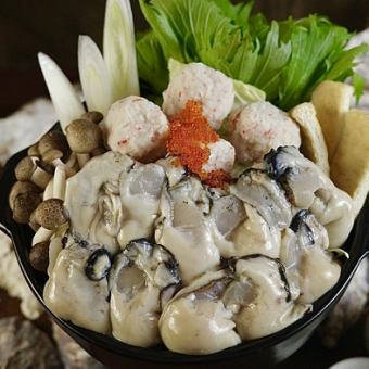 [Senjyu Oyster Hotpot Course] 5,500 yen → 4,500 yen "Our specialty Oyster hotpot and tuna sashimi" 9 dishes in total with all-you-can-drink bottle