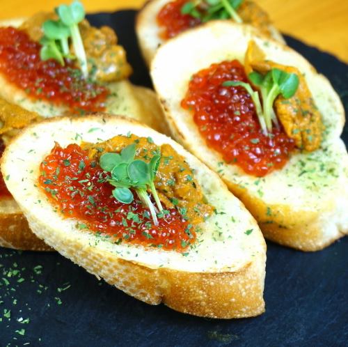 [We also boast creative seafood dishes!] Negitoro garlic toast (2 pieces)