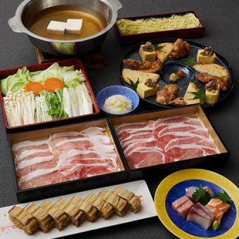 柚子霙豬肉涮涮鍋套餐 [木曾] 4,500日圓（含稅和服務費）