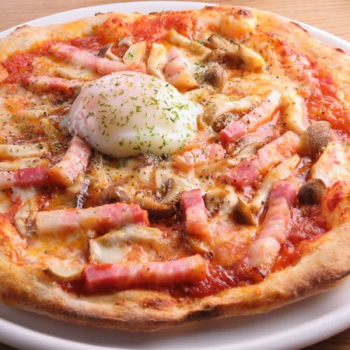 Bacon and Mushroom Ondama Pizza
