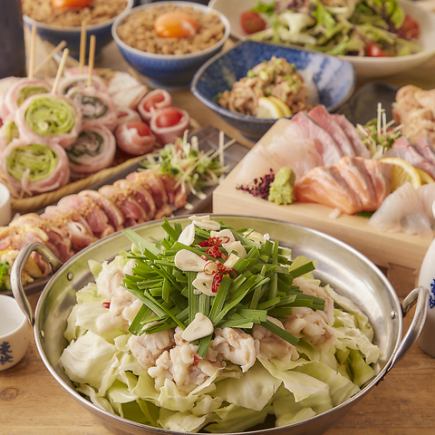【贅沢宴会コース】博多名物料理を離れでゆったり♪選べる鍋!3時間飲み放題付12品5000円