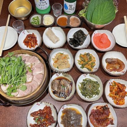 韓食堂、スペシャルミナリボッサムSET