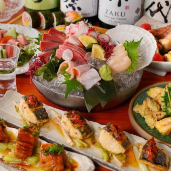 【満足感◎宴会◎】お得な5500円コース(2時間飲み放題付き生ビール入り)全8品