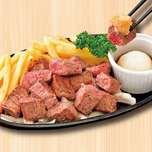 牛肉切块(140克)(牛排酱或柠檬柚子醋)