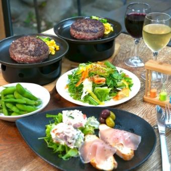 【90分飲み放題付】当店名物！とろけるハンバーグ/ガーリックライスなど全5品◇5000円(税込)