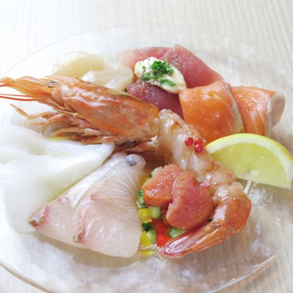 ☆看板メニューのカルパッチョ　魚介の盛り合わせ☆