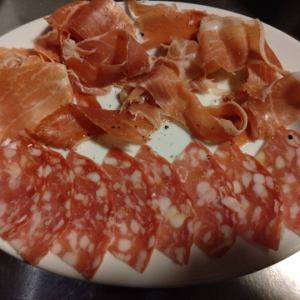 Ham and salami platter