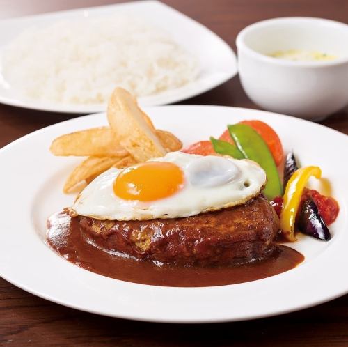 デミ卵ハンバーグ