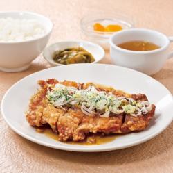 大山鶏の油淋鶏定食