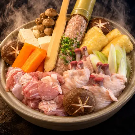 焼鳥屋の鶏塩鍋コース【120分飲み放題付き全7品（税込）】