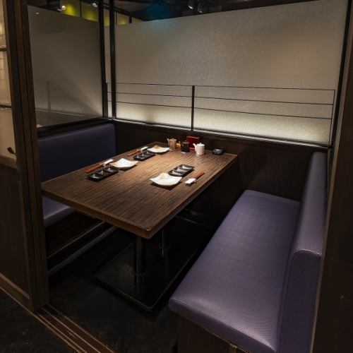 This is a private room table seating for 2 people.